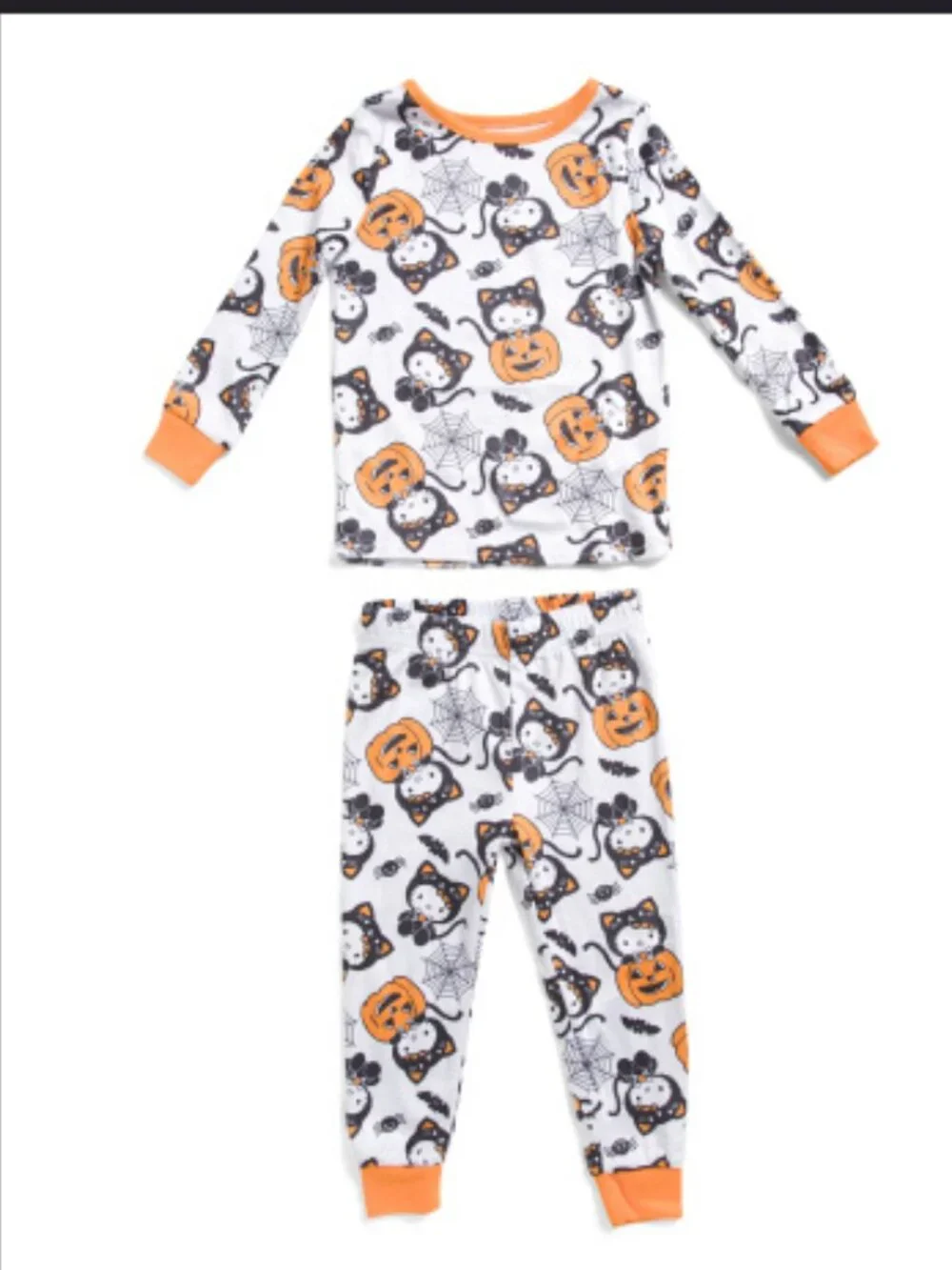 NWT HELLO KITTY Toddler Girls 2pc Soft Halloween Pajama Top and Matching Pant